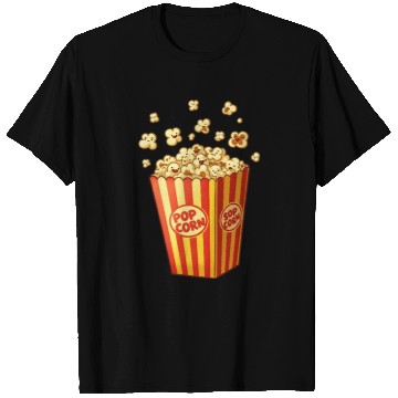 Discover A popcorn box with little popcorn jumping out T Shirts