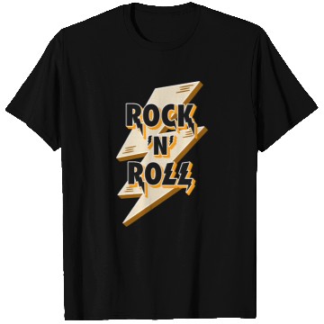 Discover Rock'N'Roll Sign With Lightning Bolt T Shirts
