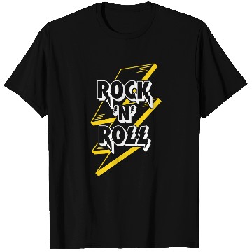 Discover Rock'N'Roll Sign With Lightning Bolt T Shirts