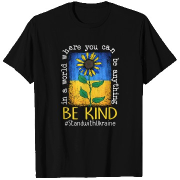 Discover Be Kind Sunflower Ukraine Flag T Shirts