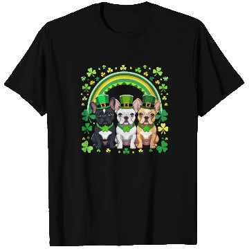 Discover St Patricks Day French Bulldogs Dog Frenchie gifts T Shirts