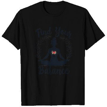 Discover Find Your Inner Balance Yoga Design T Shirts