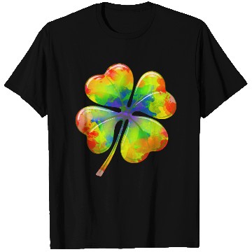 Discover Tie Dye Shamrock Lucky Four Leaf Clover St Patrick T Shirts