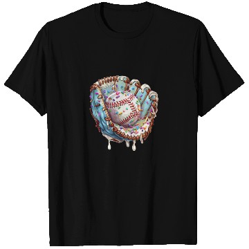 Discover Baseball Drip Ice Cream Sprinkles Baseball Glove T Shirts