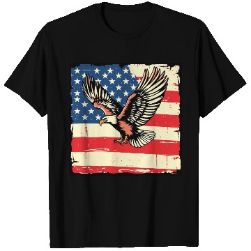 Discover Patriotic Eagle Illustration T Shirts
