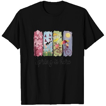 Discover Spring Magic – Flowers, Bicycle & Nature T Shirts