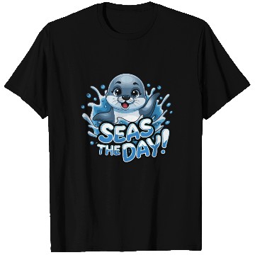 Discover Seas The Day Seal Enthusiast Splash Vibes T Shirts