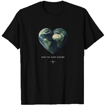 Discover Keep the Heart Beating Earth Day Heart Environment T Shirts