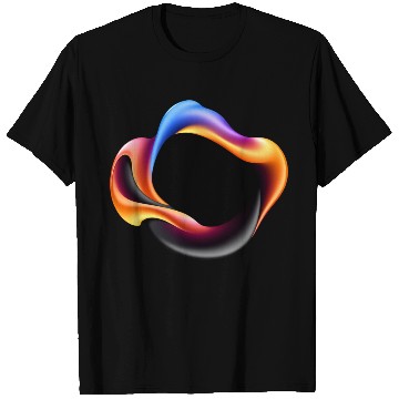 Discover Abstract colorful design with fluid shapes T Shirts