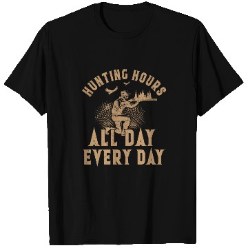 Discover Funny Deer Hunting hours All day every day Saying T Shirts