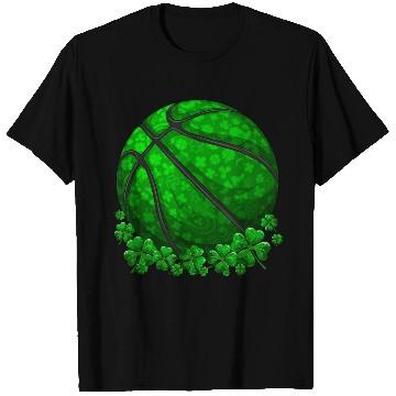 Discover Basketball Shamrock Lucky Clover St Patrick's Day T Shirts
