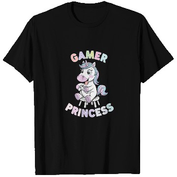 Discover Gamer Princess Unicorn Magic for Gaming T Shirts