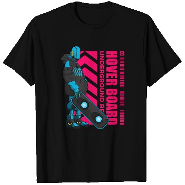 Discover Cyberpunk Hoverboard Rebel – Futuristic Streetwear T Shirts