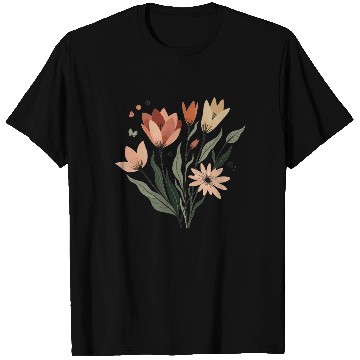 Discover Flower Plant Boho Floral Nature Nature Lover T Shirts