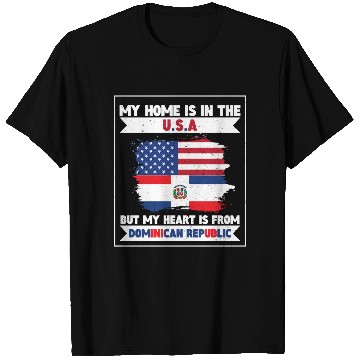 Discover My Home The USA Heart From Dominican Republic US T Shirts