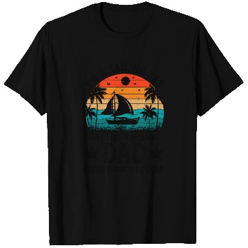Discover Sailing Dad Cool Vintage Sunset Graphic T Shirts
