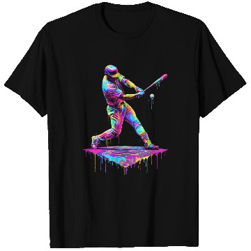 Discover Ice Cream Drip Baseball Bat Baseball Player T Shirts