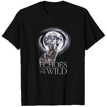 Discover Echoes Of The Wild Howling Wolf Moon Art T Shirts
