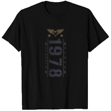Discover Limited Edition 1978 Birthday Strength and Honor T Shirts