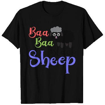 Discover Baa Baa Black Sheep – Whimsical Nursery Rhyme Art T Shirts
