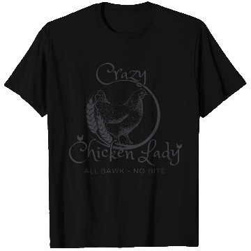 Discover Crazy Chicken Lady Print T Shirts