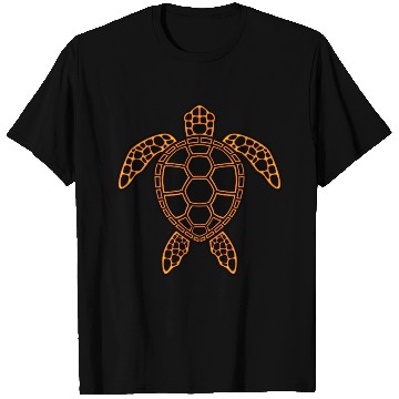 Discover Neon Lava Sea Turtle Design T Shirts