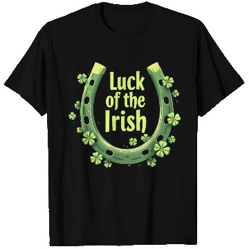 Discover Luck of the Irish Horseshoe Design T Shirts