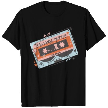 Discover Vintage Sad Songs Mixtape Design T Shirts