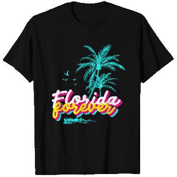 Discover Florida Forever – Neon Palm Paradise T Shirts