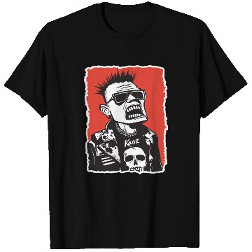 Discover Screaming Punk Rocker with Skull T Shirts