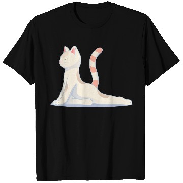 Discover Cat in meditative yoga pose T Shirts