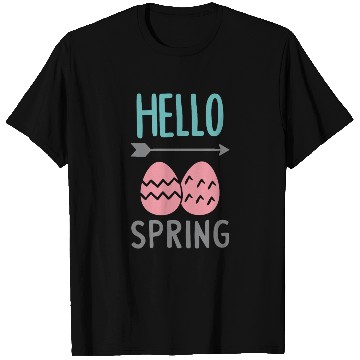 Discover Hello Spring - Spring Design with Easter Eggs T Shirts