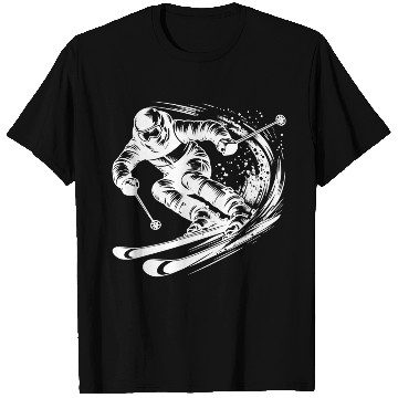Discover Skiing In Extreme Sport Style Downhill Skiing T Shirts