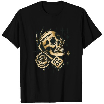 Discover Gold Skull In Hand T Shirts