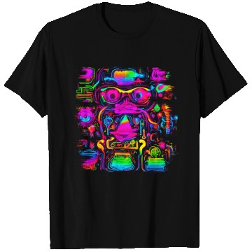 Discover Neon Style 80s Retro Party Color Glow T Shirts