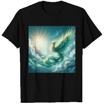 Discover Green & Gold Rising Phoenix T Shirts