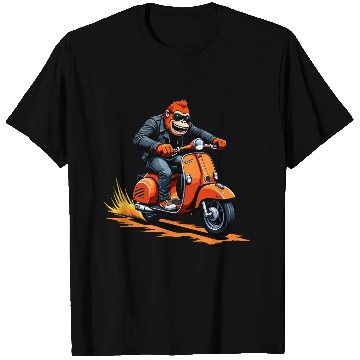 Discover Rebellious Gorilla on Motorcycle T Shirts
