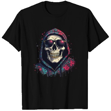 Discover Gangster Skull Drip - Urban Streetwear Art T Shirts