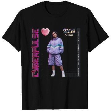 Discover Y2K Vibes Cyberpulse Retro T Shirts
