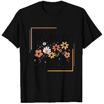 Discover Flower Lover Colorful Floral Design text Art T Shirts
