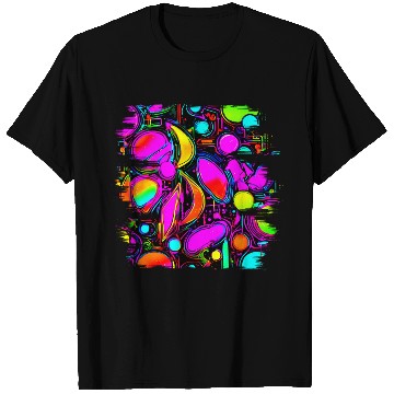 Discover Neon Party Vintage Color Glow T Shirts