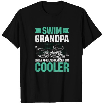 Discover Swim Grandpa - Wave Motion Design T Shirts
