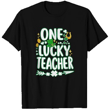 Discover Shamrock One Lucky Teacher St Patrick s Day School T Shirts