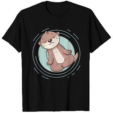 Discover Otter enjoying a relaxing meditation T Shirts
