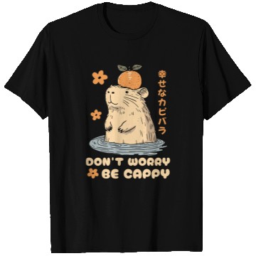 Discover Don't Worry Be Cappy Cute Happy Japanese Capybara T Shirts
