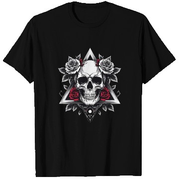 Discover Gothic Skull & Roses Aesthetic T Shirts