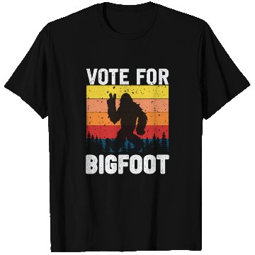 Discover Vote For Bigfoot Funny Retro Graphic Novelty T Shirts