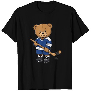 Discover Teddy bear ice hockey player T Shirts