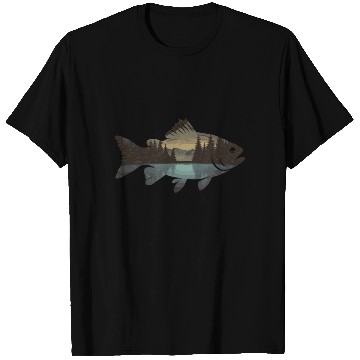 Discover Serene Wilderness Fish Scene Nature Lovers Artwork T Shirts
