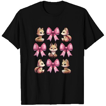 Discover Coquette Bow Kitsune Fox Mask Pink Ribbon Mom T Shirts